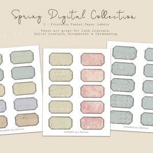 Pastell Label druckbar