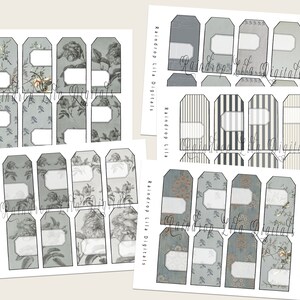 Camille Medium Sized Digital Tags with labels for Journals