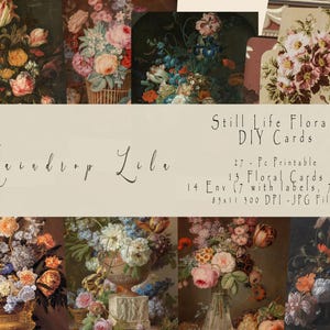 Stillleben Blumen DIY Karte, Cornelia's Garten zum ausdrucken, INSTANT DOWNLOAD, Raindrop Lila digital Kit, Scrapbooking
