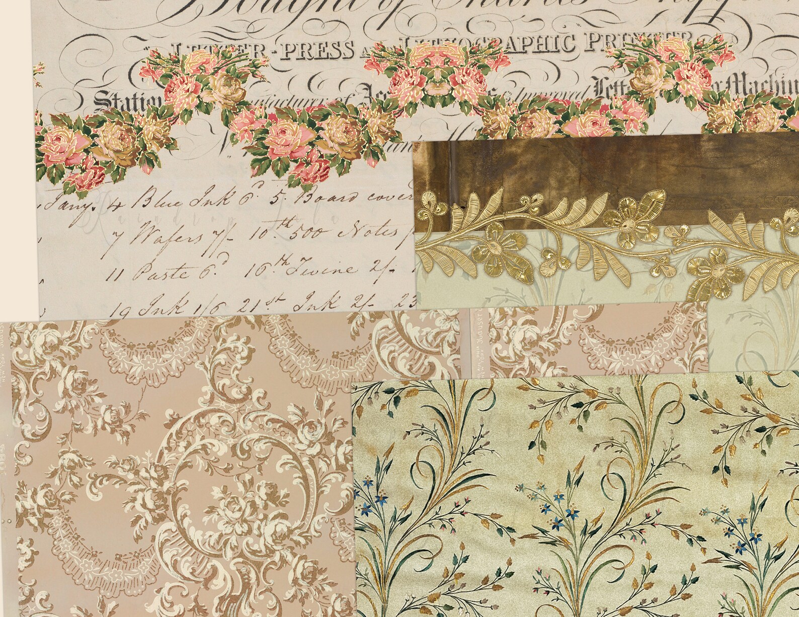 Timeless Patterns Tall Journal Printable - Instant Download, Vintage ...