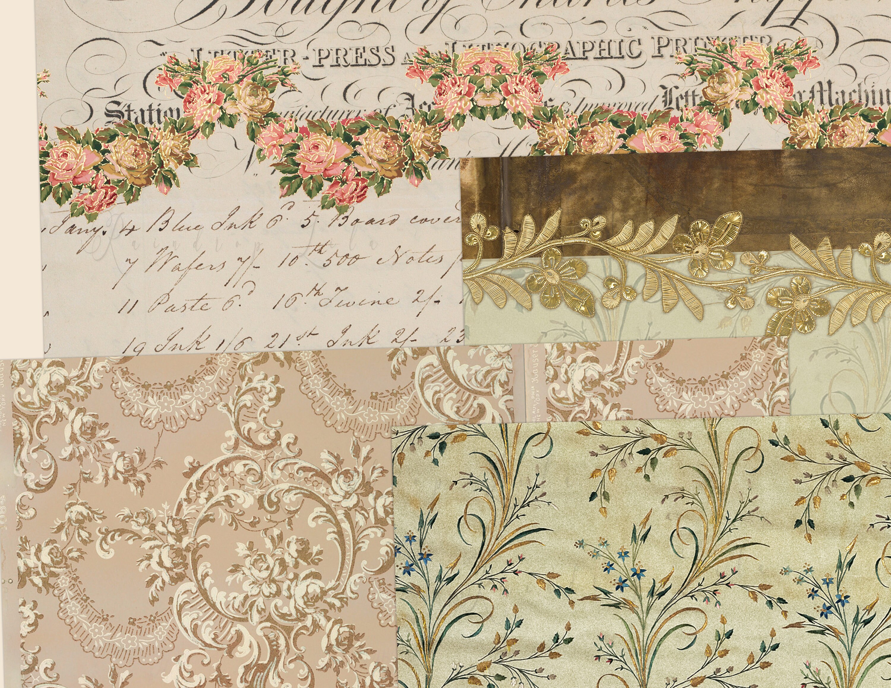 Timeless Patterns Tall Journal Printable - Instant Download, Vintage ...