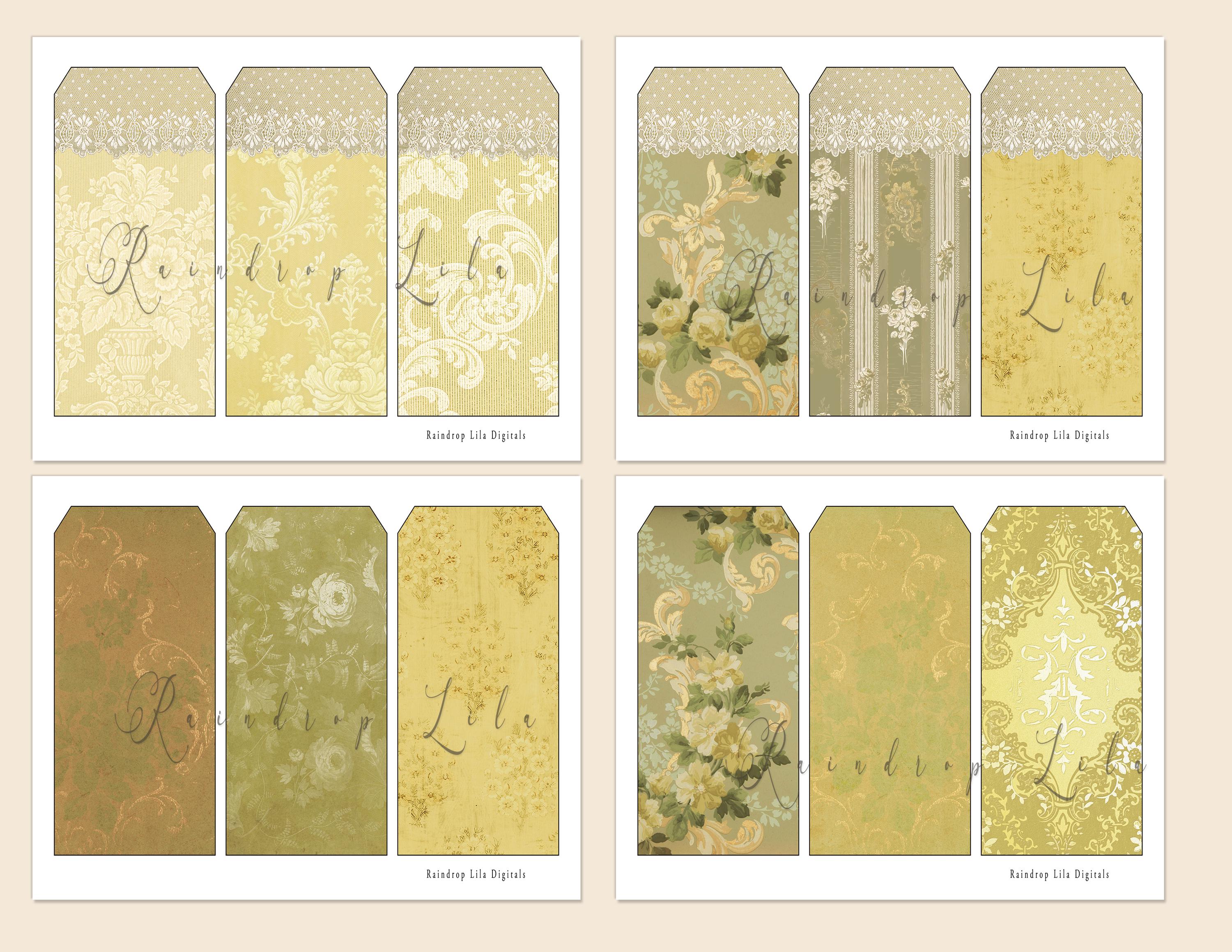 Yellow Roses Tags, Printable, Standard Junk Journal Kit, INSTANT ...