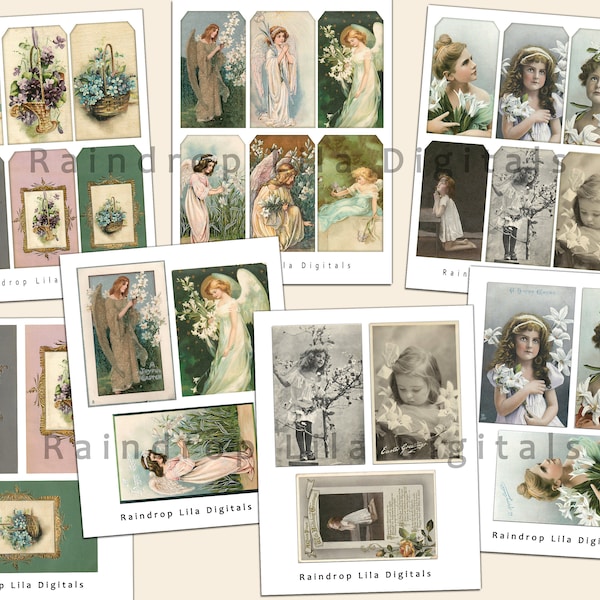 Digital Vintage Ephemera printable - VINTAGE photos for Junk Journaling