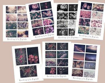 Flowers, Roses, & the Sky Aesthetic Photos printable for Junk Journals and planners