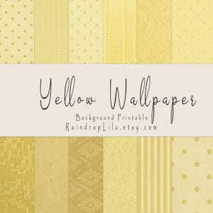 Vintage gele achtergrond afdrukbaar, standaard junk Journal-kit, INSTANT DOWNLOAD, regendruppel lila, scrapbooking, collectie gele rozen