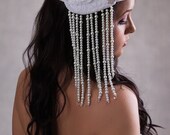 Hollie -  Pearl and Rhinestone unique hair wrap