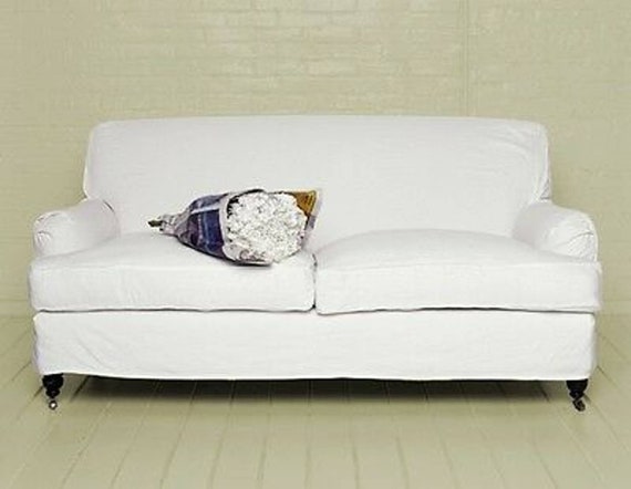 White cheap denim sofa