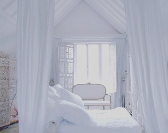 Sold By The Yard Fabric White Angel Linen Rachel Ashwell Shabby Chic Couture Wide 106” for making sheets duvet curtain tablecloth slipcover