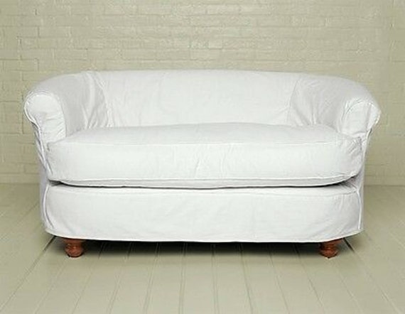 White cheap denim sofa