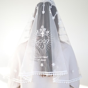 Ivory Lace Chapel Veil, Catholic Church Veil, Latin Mass Veils