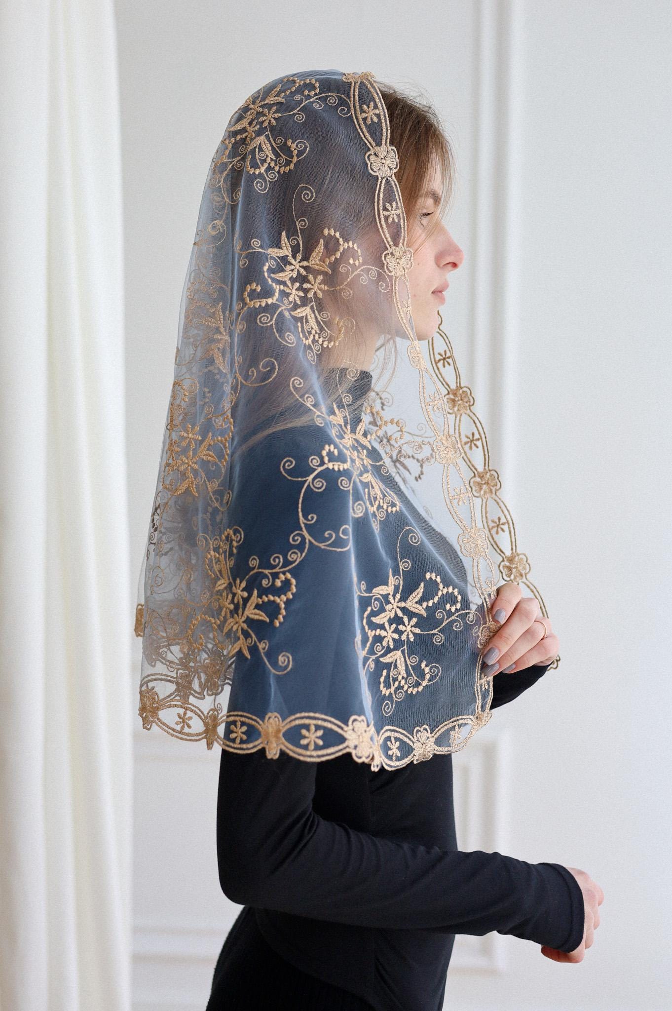 Blue/ Gold Veil for Wedding - Etsy