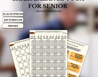Reto de 30 días de ejercicios en silla, fitness para adultos mayores (archivo digital)