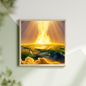Birth of Light – Cosmic Digital Wall Art Print (Instant Download)