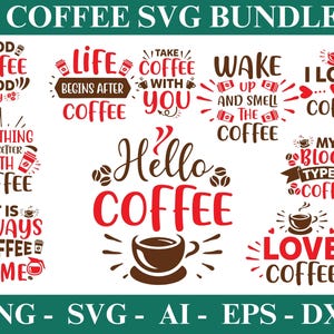 Coffee SVG Bundle, Funny Coffee SVG, Coffee Quote Svg, Caffeine Queen, Coffee Lovers, Coffee Obsessed, Mug Svg, Coffee mug, Cut File