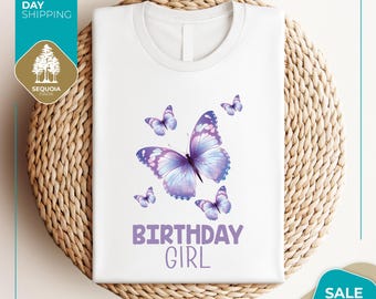 Family matching butterfly girl birthday shirts | birthday girl shirt | birthday girl party | butterfly theme party | 1st birthday shirt
