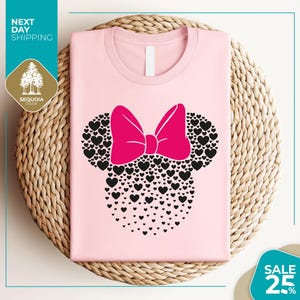 Minnie Heart Shirt | Minnie Mouse Shirt | Disney Shirt | Minnie Ears | Gift For Women/Toddler/Baby Girl | Cute Shirts for Women