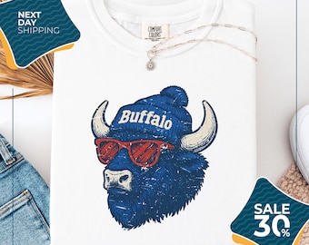 Comfort Colors® Mascot Style T-Shirt | Buffalo Bill T-Shirt | Bill T-Shirt | Bills Football Tee | Buffalo New York | Buffalo Bill Fan Gift