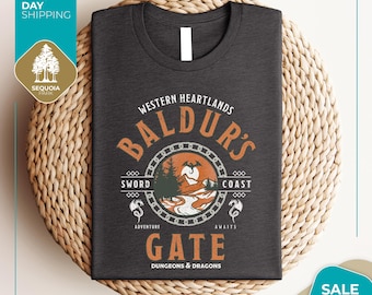 Camiseta "La aventura te espera en Baldur's Gate" / Camiseta de Baldur's Gate 3 / Camiseta de juego / Camiseta de BG 3 / Camiseta de Astarion / Camiseta de Astarion de BG 3 / Mazmorra