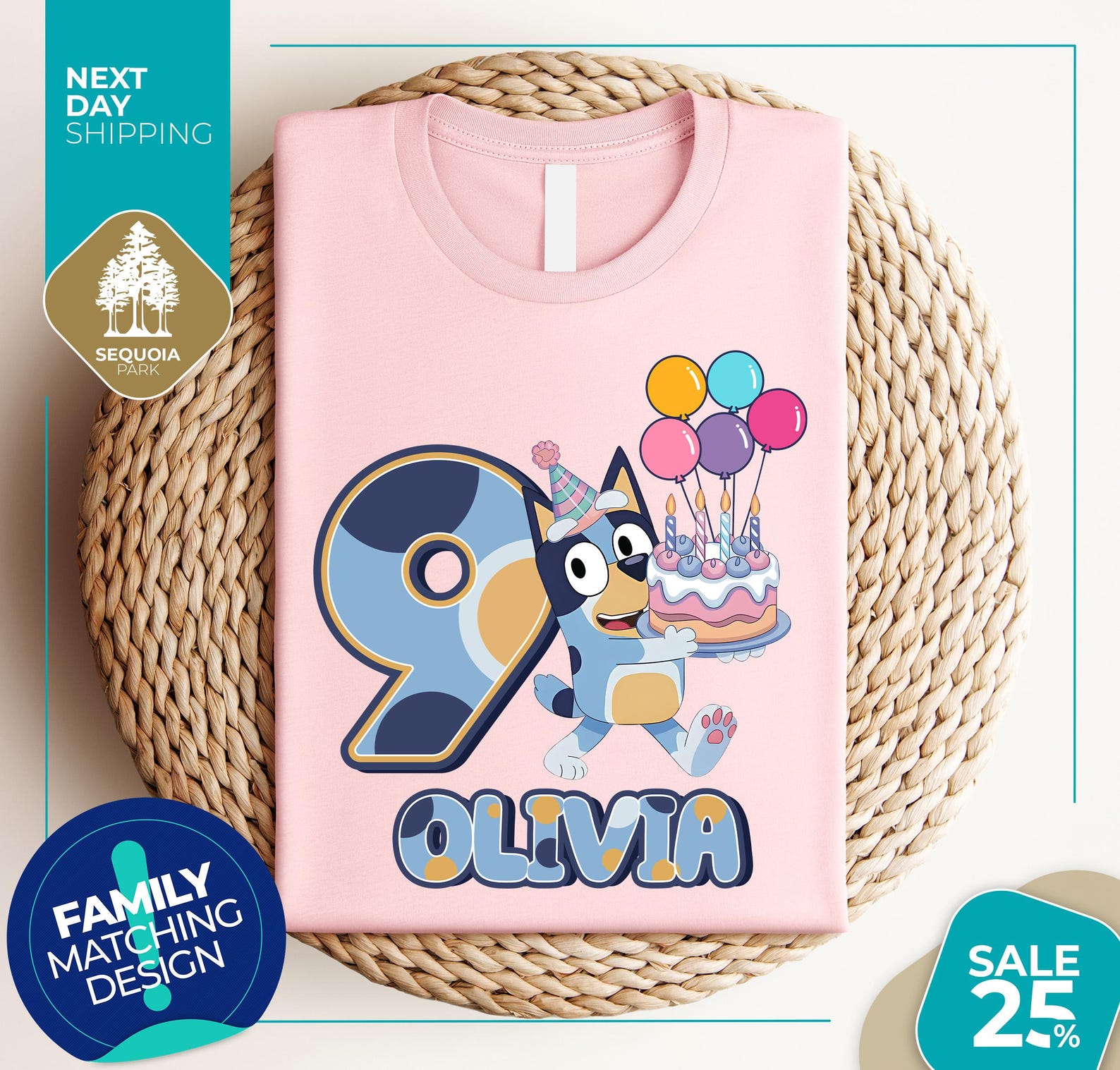 Custom Bluey Birthday Shirt 