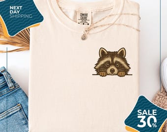 Comfort Colors® Raccoon Shirt | Funny Feral Women Shirt | Trendy Pocket Shirt | Gift For Her