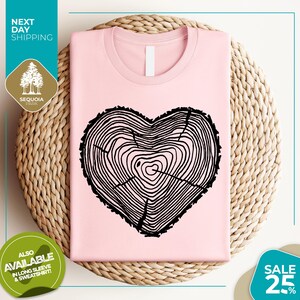 Tree Trunk Heart Shirt | Nature Life Shirt | Heart Wood Slice Shirt | Gift For Mother | Campers Gift | Forest Shirt | Camping Shirt