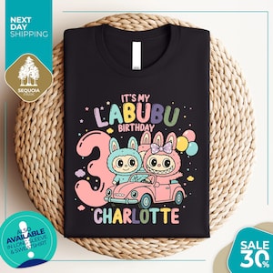 Custom Labubu Birthday Shirt | Personalized Labubu Birthday Gift | Custom Birthday Shirt | Cute Birthday T-Shirt | Labubu Shirt