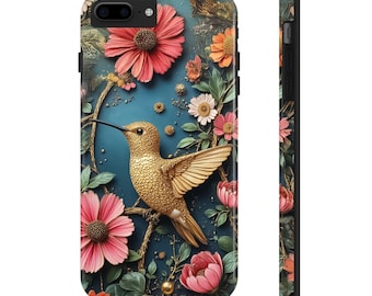 Robuste Handyhülle mit Kolibri Design.