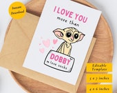 Dobby Valentine's Card: Harry Potter Gift for Couples (Digital Download)