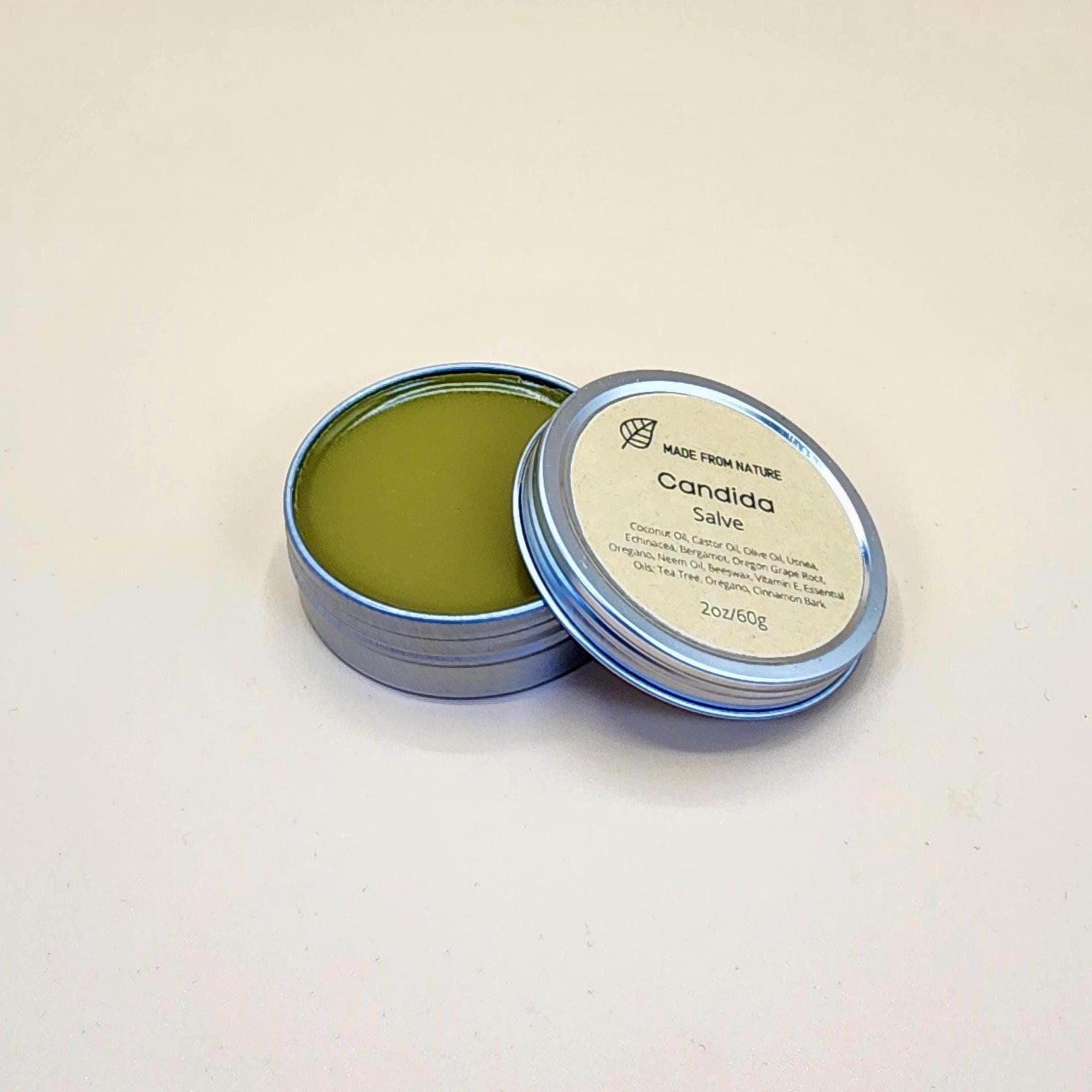 Candidose mit Usnea Flechte, Echinacea, Bergamotte, Mahonie, Oregano, Niemöl, Rizinus & Olivenöl Juckreiz Relief