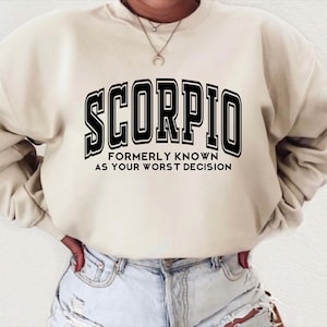 Scorpio Funny SVG, Scorpio Svg, Scorpio Png, Scorpio Girl Svg, Scorpio Queen Svg, Scorpio Birthday Shirt Svg, Retro Wavy Text Svg
