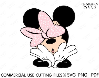 Minnie Mouse Svg, Minnie Png, Mickey Minnie Svg, Minnie Cut File For Cricut, Minnie T-shirt Svg, Minnie Party Svg, Silhouette Cricut