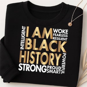 I Am Black History SVG, Afro Svg, Black Man Svg, Black Woman Svg, Black History Month Svg, Juneteenth Svg, Png Cut File Silhouette Cricut