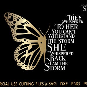 They Whispered To Her You Can&#39;t Withstand The Storm SVG, I Am The Storm Svg, Motivational Svg, Inspirational Svg, Svg Files For Cricut