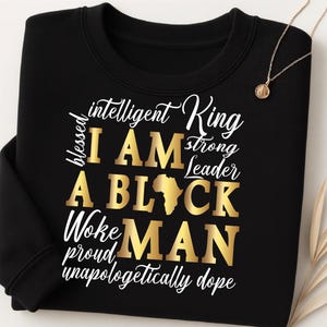 I Am A Black Man SVG, Afro Svg, I Am Black History Svg, Black History Month Svg, Juneteenth Svg, Png Cut File Silhouette Cricut, Sublimation