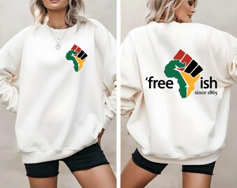 Free-ish Since 1865 SVG, Juneteenth Svg, Black Man Woman SVG, Afro Svg, I Am Black History Svg, Black History Month Svg Png Silhouette