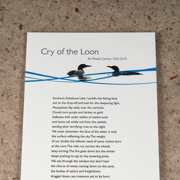 Letterpress Poetry Broadside Print — Art & Design by Jim Cokas, Poem by Kai Carlson-Wee