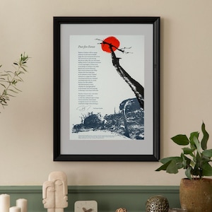 Letterpress Poetry Broadside — &quot;Post-fire Forest&quot; — poem by Forrest Gander, art and design by Jim Cokas
