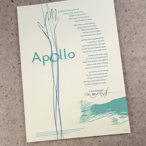 art /& design by Jim Cokas Letterpress Poetry Broadside Print \u2014 Characteristics of Life by poet Camille Dungy