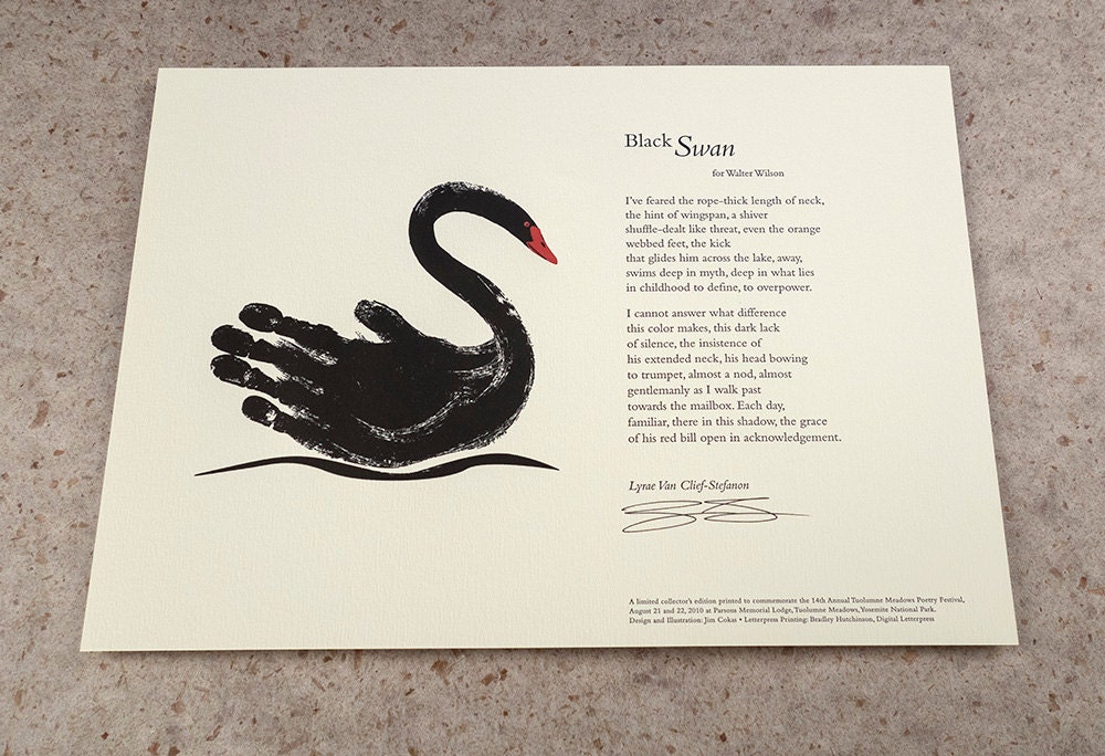 art /& design by Jim Cokas Letterpress Poetry Broadside Print \u2014 Characteristics of Life by poet Camille Dungy