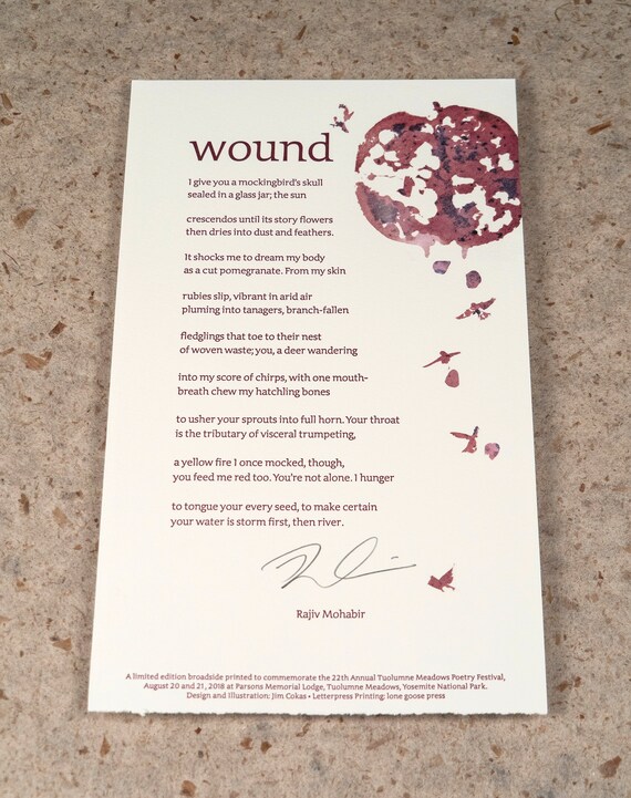 Letterpress Poetry Broadside Print Art & Design by Jim Etsy