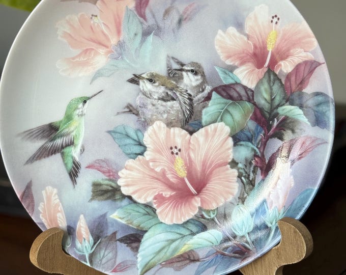 Bradford Exchange ‘Nature’s Harmony’ Decorative Plate - Art by Lena Liu, Plate made by W. S. George