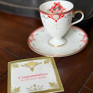 Decorative Tea Cup & Saucer - Commemorative Avon 1997