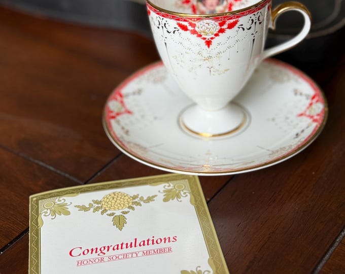 Decorative Tea Cup & Saucer - Commemorative Avon 1997
