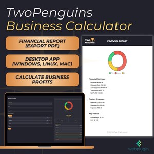 Business Profit & Tax Calculator | Desktop ROI Tracker | Expenses Manager | Multi-Currency Support | Budget Planner for Small Businesses