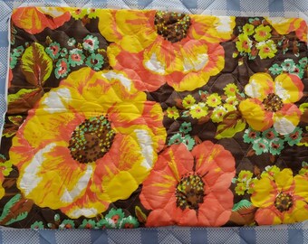 Vintage Quilted Flower Powered Zippeted Pillowcase