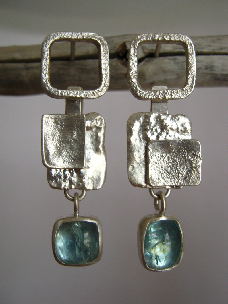 Brutalist Earrings Art jewelry Hand fused Reticulated Etsy