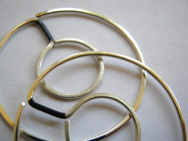 Small INFINITY Double HOOPS Reversible Round- sterling silver