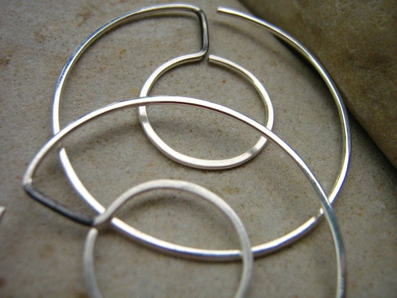 Small INFINITY Double HOOPS Reversible Round- sterling silver