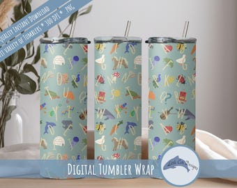 ABC Educational Straight Tumbler Digital Wrap Download, Hand Drawn Back to School Drinkware, Teacher Gift, Alphabet Design, Teacher Tumbler
