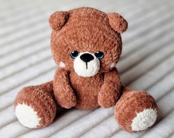 Virkad nallebjörnsmönster: Amigurumi plyschleksak (PDF-mönster)